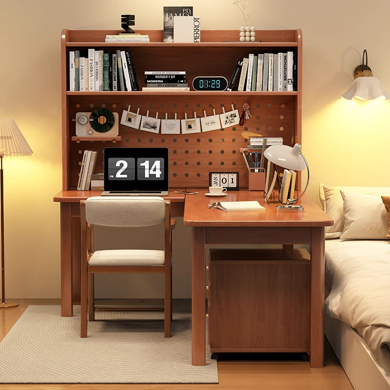 Desk Setup L Shaped - Modern 7 Karakterli L Şeklinde Masif
