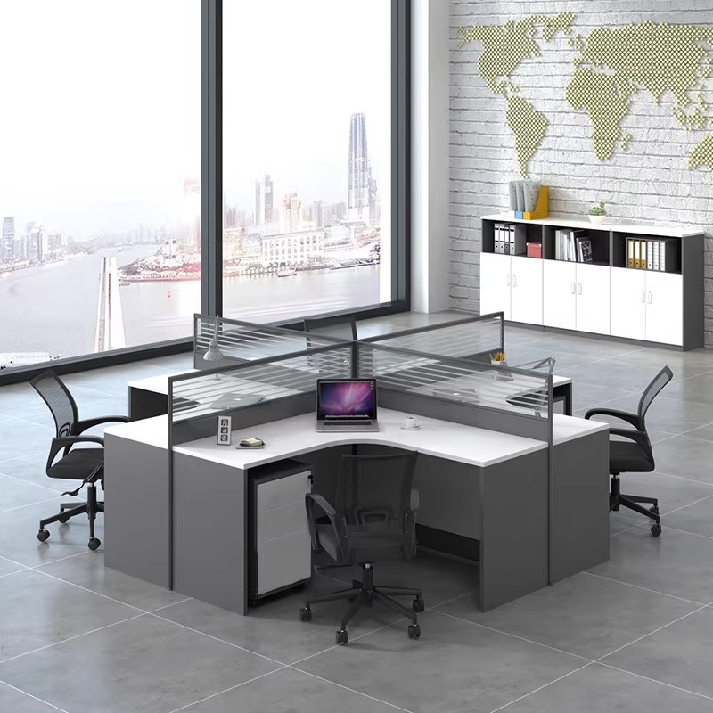 2, 4 veya 6 Kişilik Beyaz Ofis - Desk Setup L Shaped incelemesi ve fiyatı