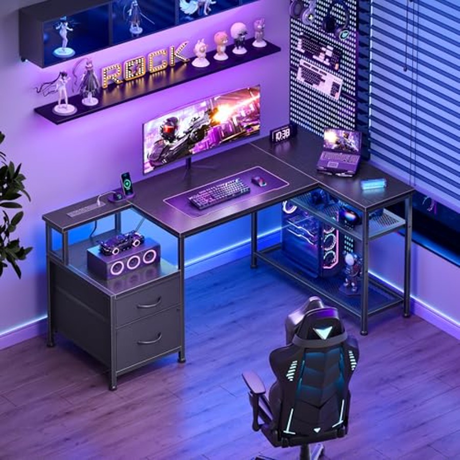49 İnç L Şeklinde, Güç Prizli  - Desk Setup L Shaped incelemesi ve fiyatı